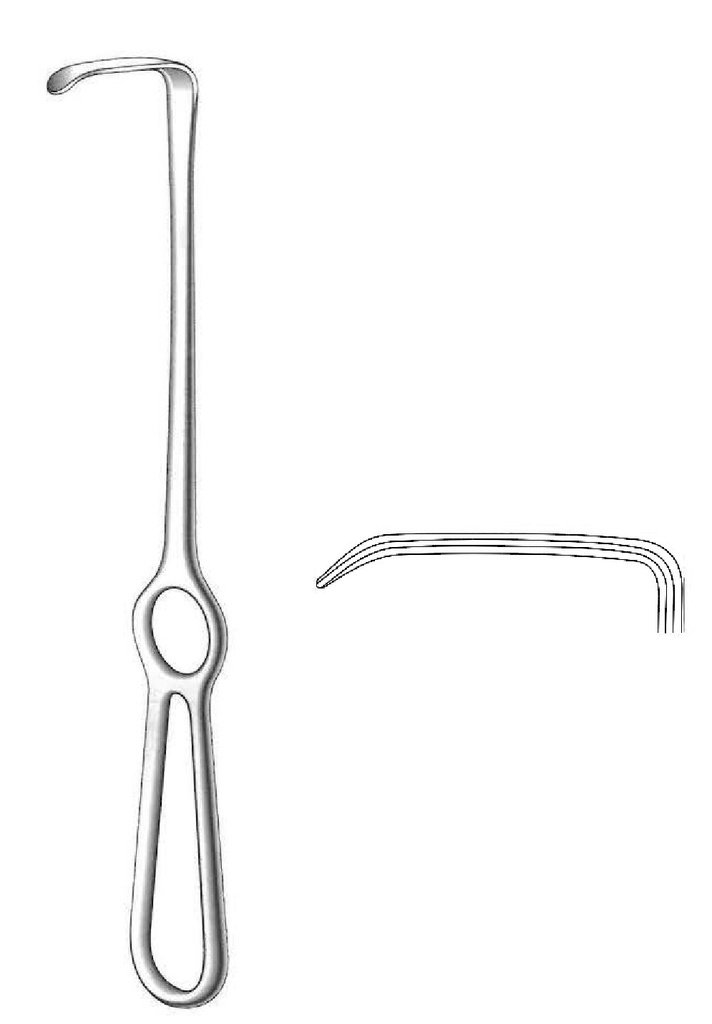 Premium Langenbeck Retractor, blade = 40 x 11 mm - length = 21 cm / 8-1/4"