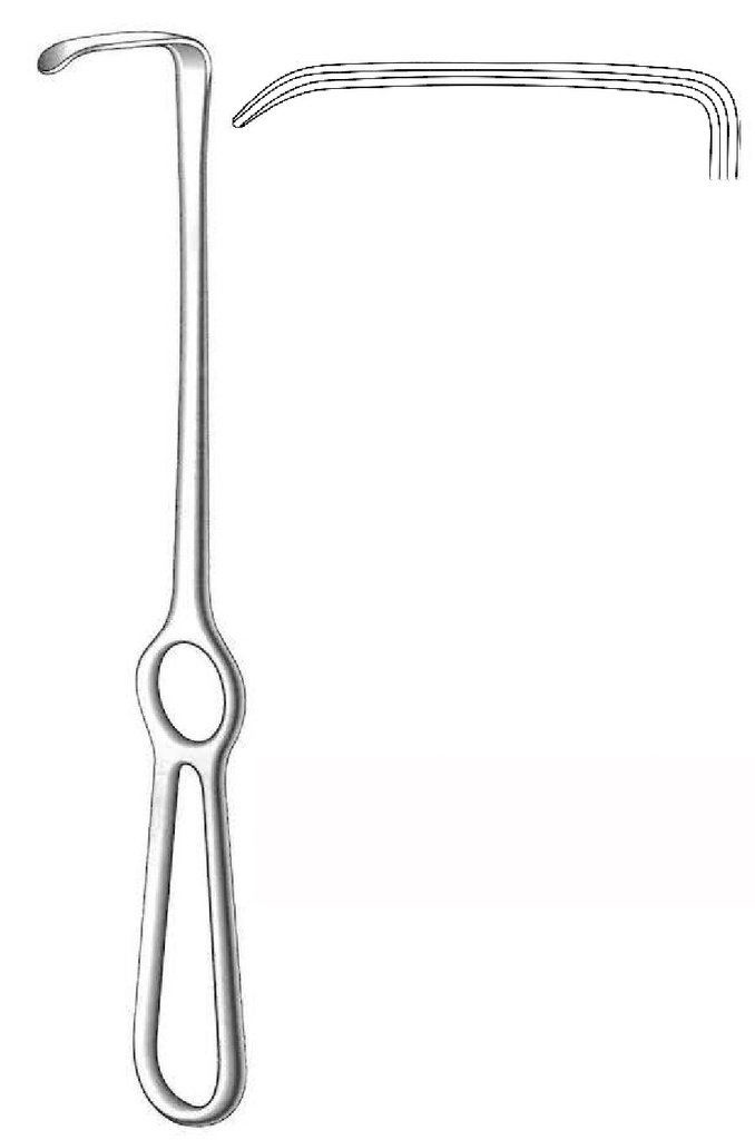 Premium Langenbeck Retractor, blade = 50 x 11 mm - length = 21 cm / 8-1/4"