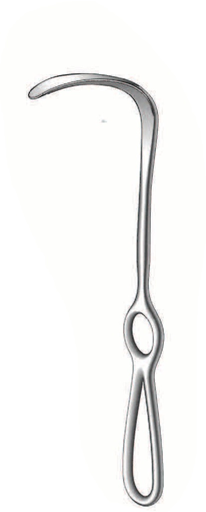 Premium Langenbeck Retractor, blade = 60 x 20 mm - length = 21 cm / 8-1/4"