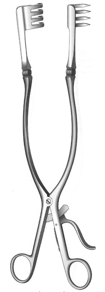 Beckmann-Adson premium retractor, blunt, blade = 44 x 28 mm - length = 31 cm / 12-1/4"