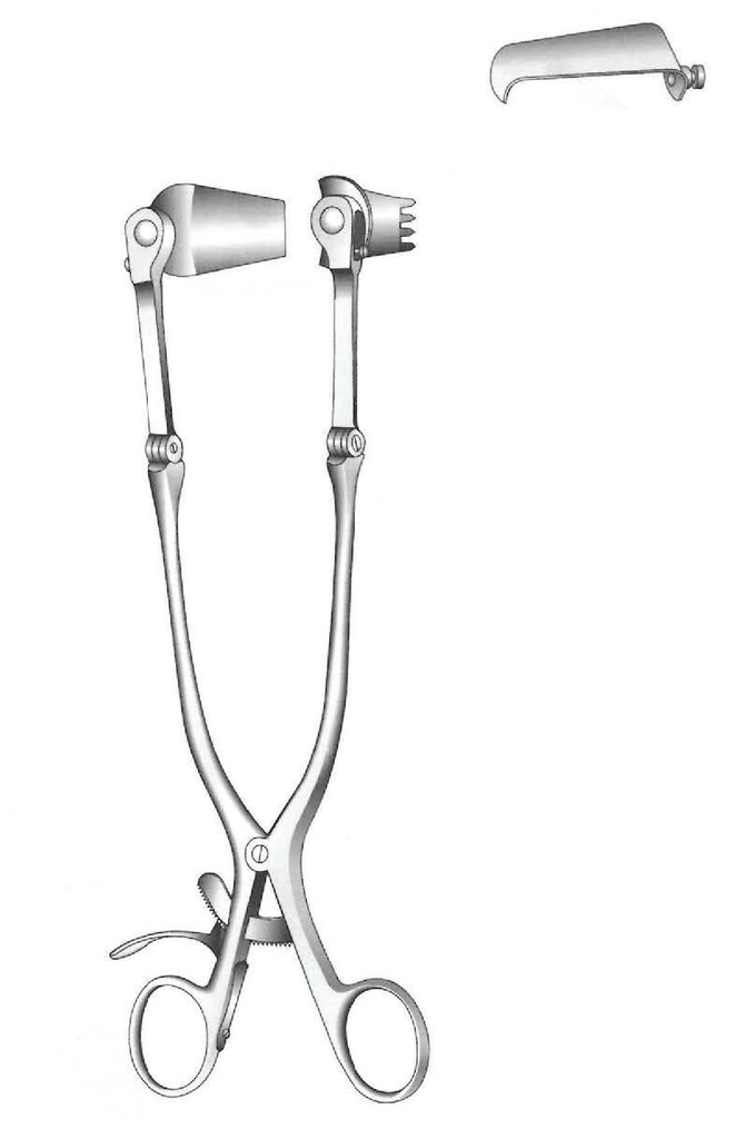 Valvas para retractor Cloward premium, afilado - valvas = 45 mm