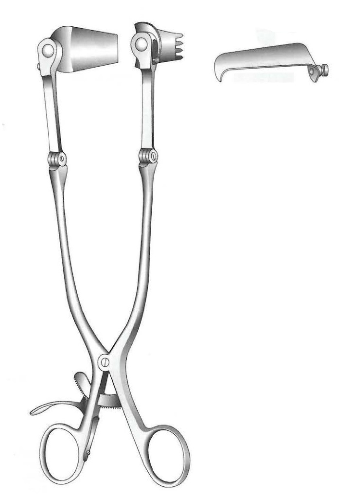 Valvas para retractor Cloward premium, afilado - valvas = 50 mm
