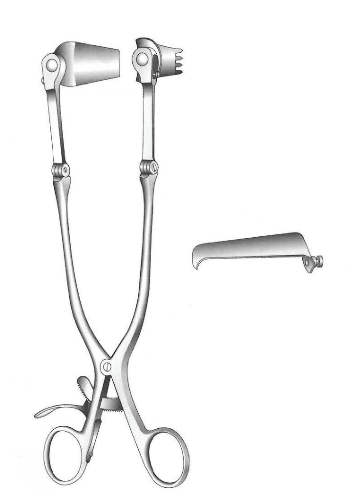 Valvas para retractor Cloward premium, afilado - valvas = 60 mm