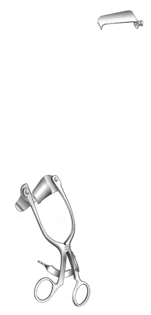 Valvas para retractor Cloward premium, desafilado - valvas = 40 mm