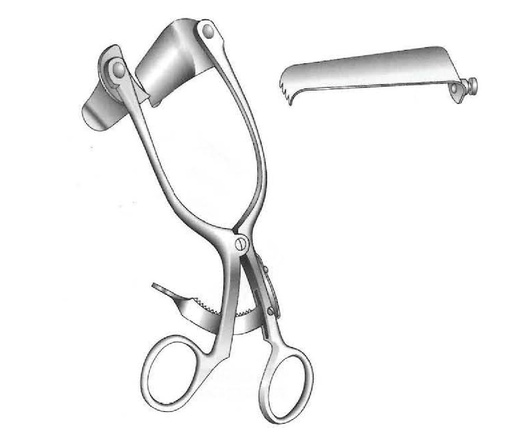[IU-01485P] Valvas para retractor Cloward premium, desafilado - valvas = 60 mm