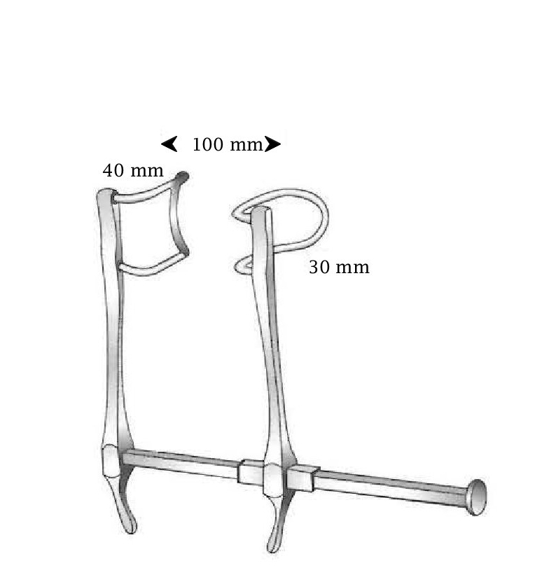 Separador abdominal Gosset premium, ancho de apertura = 100 mm