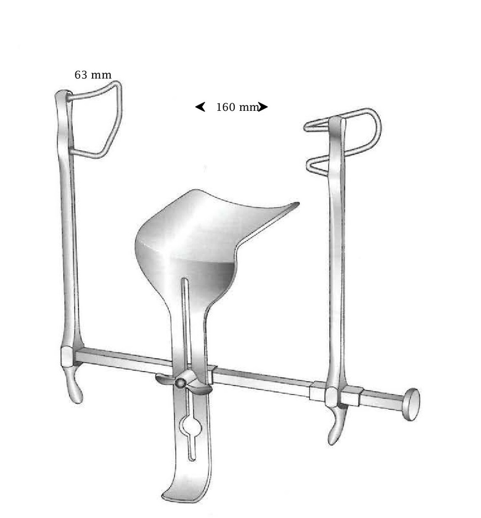 Separador abdominal Gosset premium, ancho de apertura = 160 mm