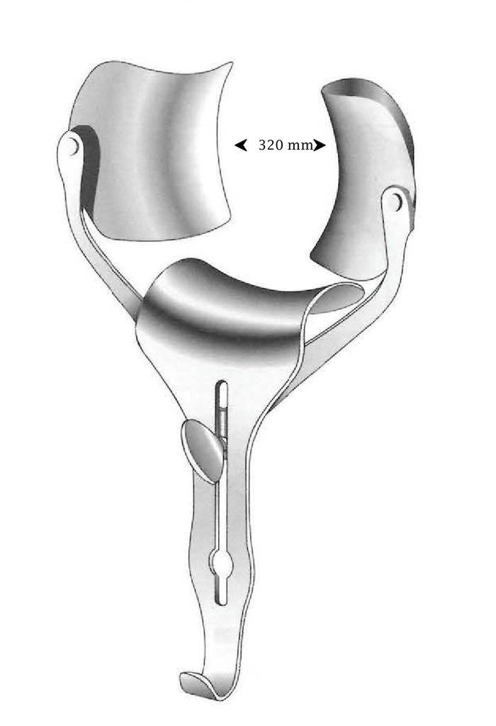 Solo separador premium para retractor abdominal Ricard - longitud = 28 cm / 11&quot;