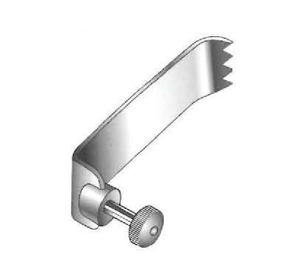 Valva para retractor para laminectomía Scoville premium, dentado - valva = 88 x 25 mm