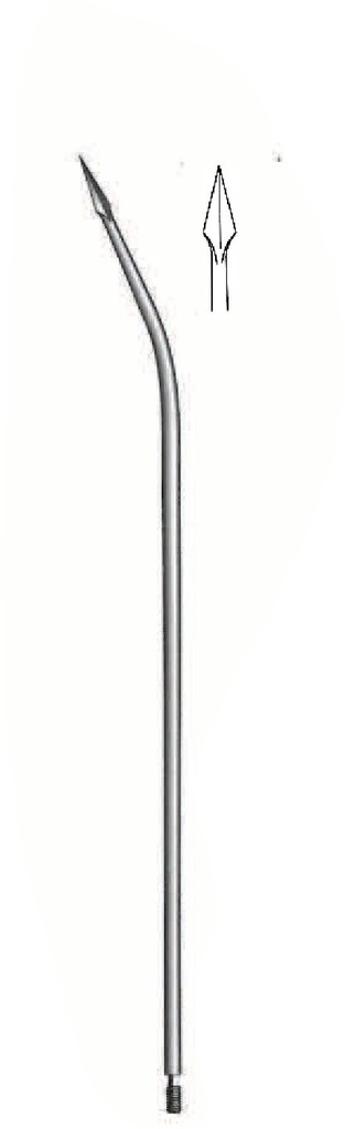 Aguja de guía Redon premium, punta de lanceta, ligeramente curvada, 10 charr