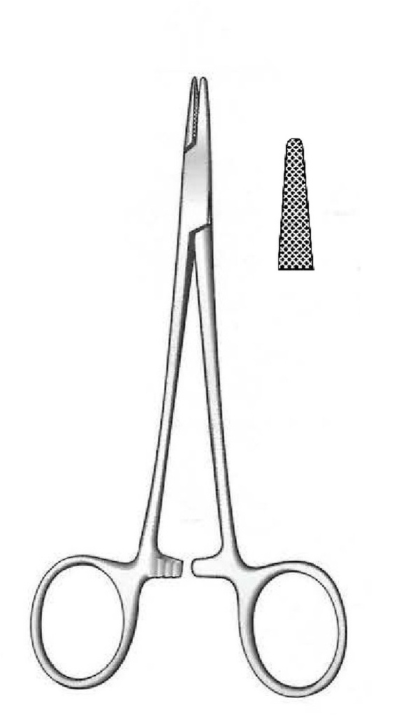 Porta agujas Hegar-Baumgartner premium - longitud = 14 cm / 5-1/2"