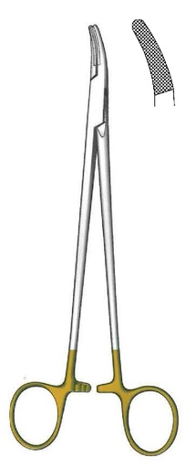 [IU-08666P] Porta agujas Heaney premium, TC Gold - longitud = 20 cm / 8"