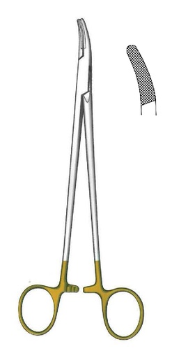 [IU-08668P] Porta agujas Heaney premium, TC Gold - longitud = 26 cm / 10-1/4"