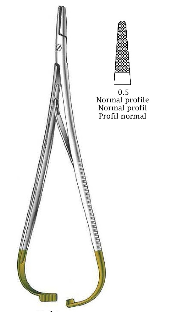 Porta agujas Lichtenberg premium, TC Gold