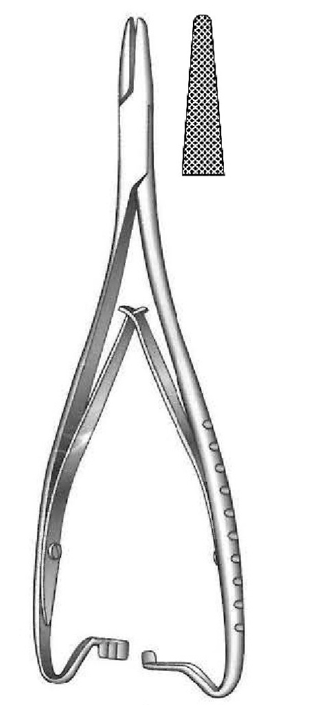 Porta agujas Mathieu premium, enganche interior - longitud = 20 cm / 8"