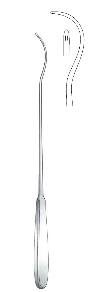 Aguja para ligadura Brunner premium, curva completa - longitud = 24 cm / 9-1/2"