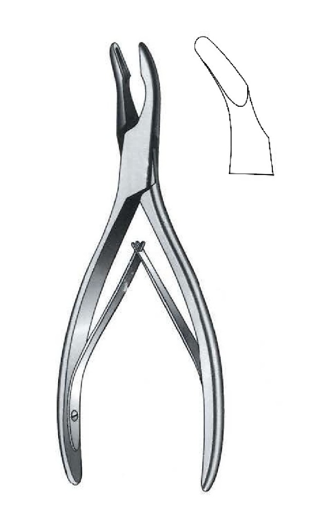 Pinza para hueso Mead premium, curva fuerte