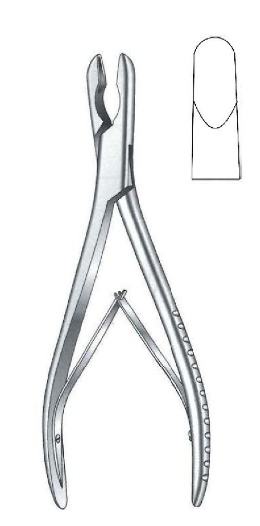 Pinza gubia para hueso Luer premium, recta