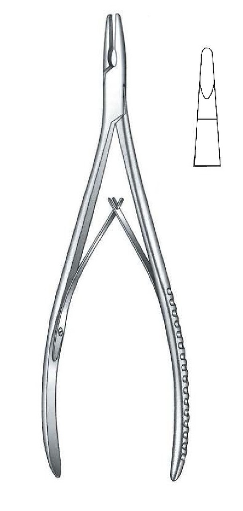 Gower clamp for bones of Lempert Premium, straight - length = 16 cm / 6-1 / 4 "