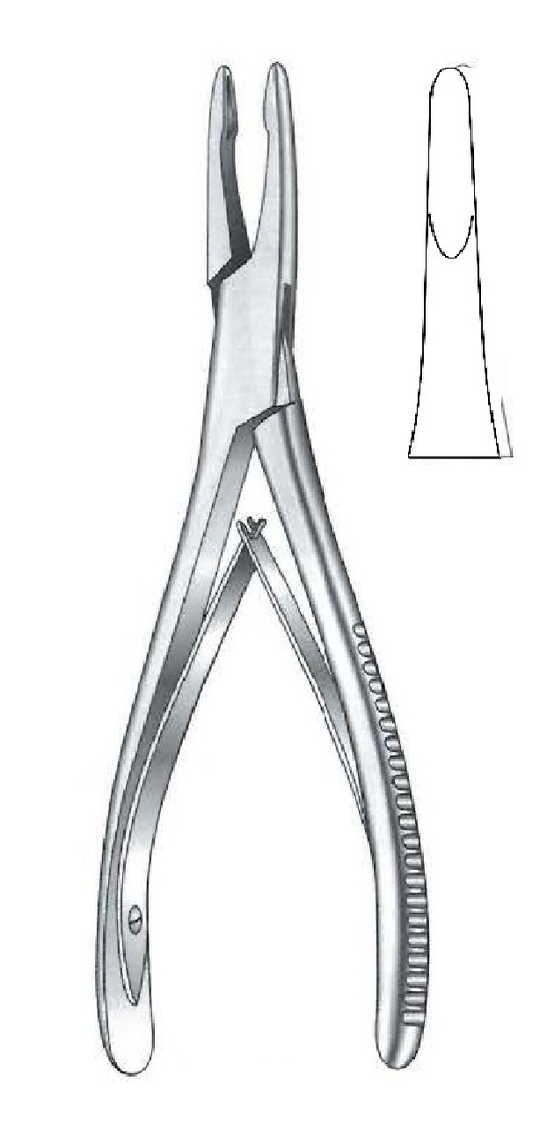 Pinza gubia para hueso Jansen premium, recta