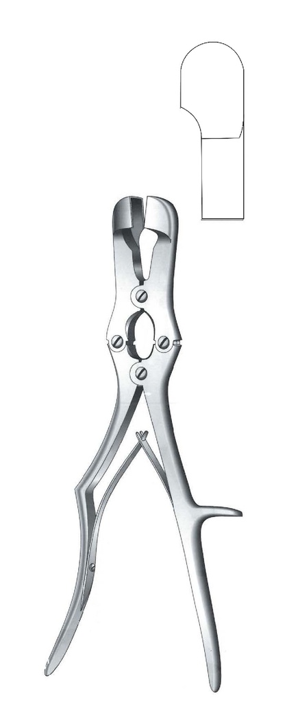 Premium Sauerbruch bone clamp, round tip