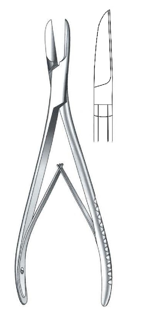 Pinza cortante para hueso Kazanjian premium - longitud = 18.5 cm / 7-1/4"