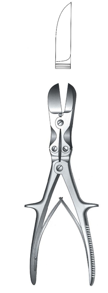 Pinza para corte de hueso Stille-Liston premium, recta