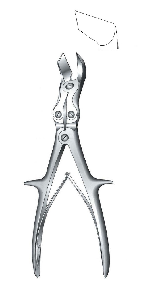 Pinza para corte de hueso Liston-Key premium - longitud = 24 cm / 9-1/2"