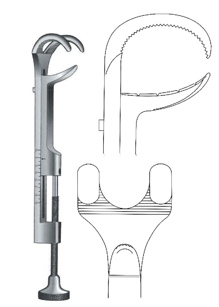 Pinza de sujeción para hueso Gerster-Lowman premium - longitud = 20 cm / 8"