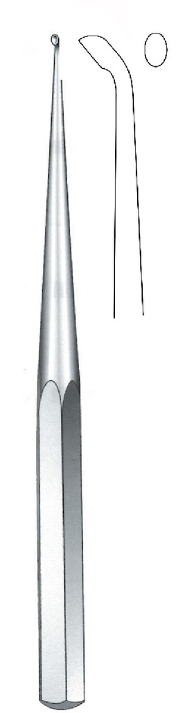 Cureta para hueso Brun premium, recta, figura 00 - longitud = 23 cm / 9"