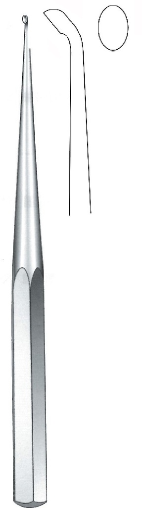 Cureta para hueso Brun premium, recta, figura 2 - longitud = 23 cm / 9"