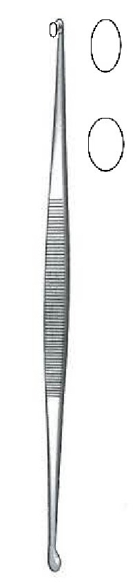 Williger premium bone curette, oval tips, figure 0/1