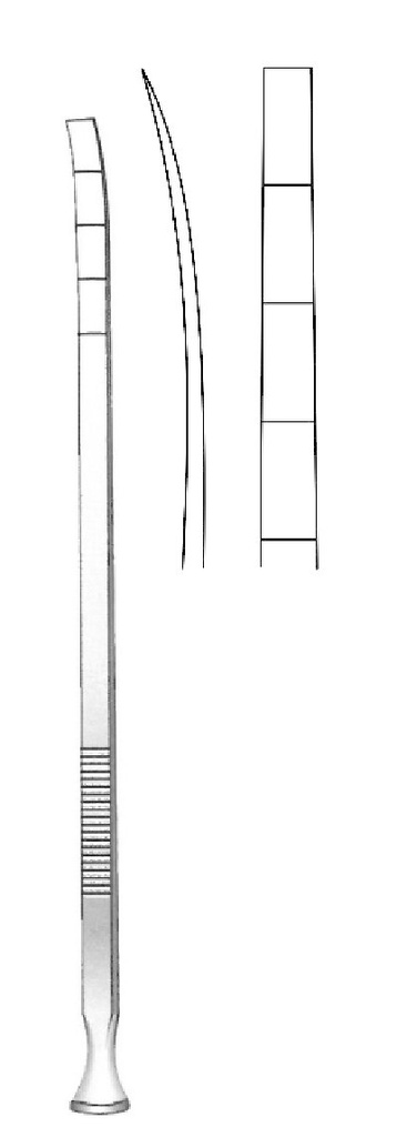 Epker Premium osteotome, slightly curved, valve = 4 x 1.2 mm