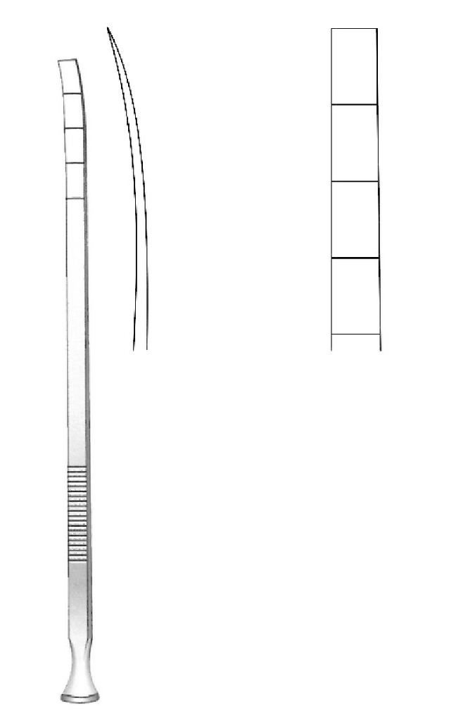 Osteótomo Epker premium, ligeramente curvado, valva = 6 x 1.2 mm