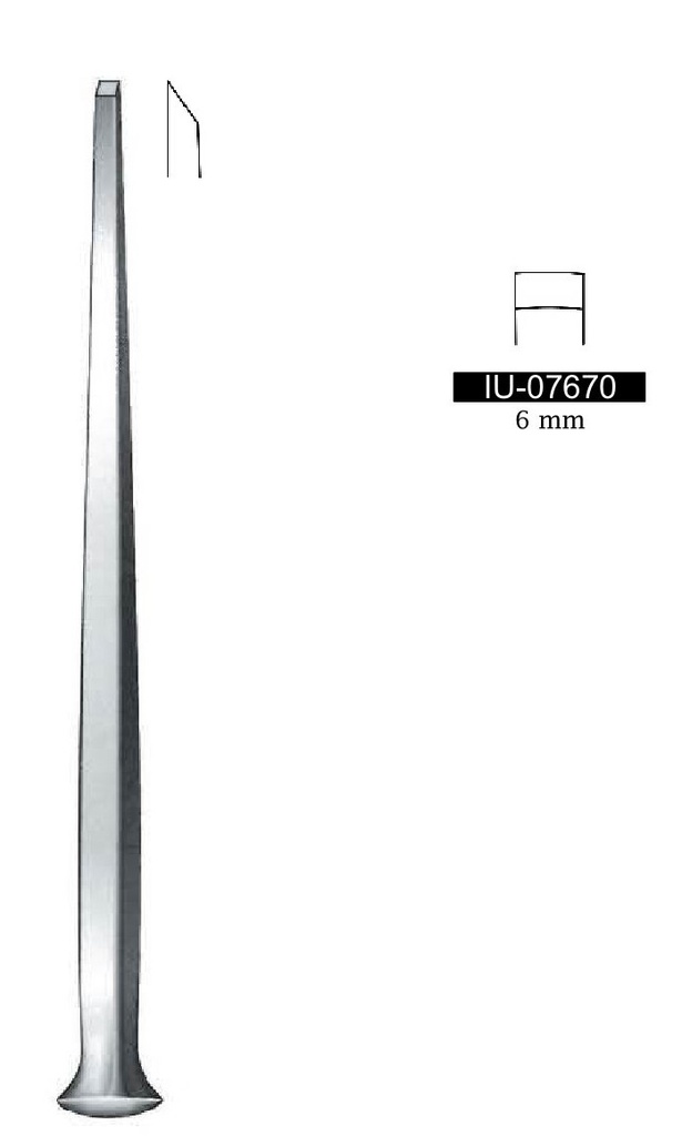 Cincel Alexander premium - longitud = 18 cm / 7", ancho = 6 mm