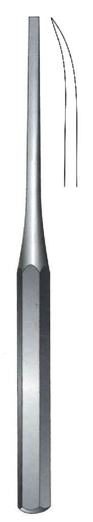 Osteótomo para hueso Hibbs-Hilder premium, curvo, ancho = 13 mm - longitud = 24 cm / 9-1/2"