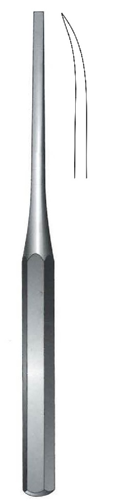 Hibbs-Hilder Premium bone osteo, curved, wide = 25 mm-length = 24 cm / 9-1 / 2 "