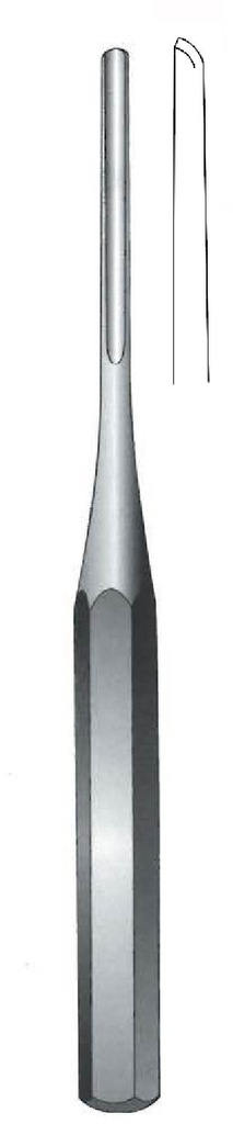 Gubia para hueso Hilder premium, recta, ancho = 6 mm - longitud = 23 cm / 9"