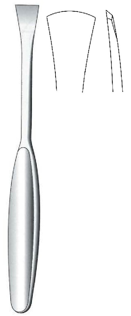 Langenbeck premium periostetome, curved, width = 16 mm