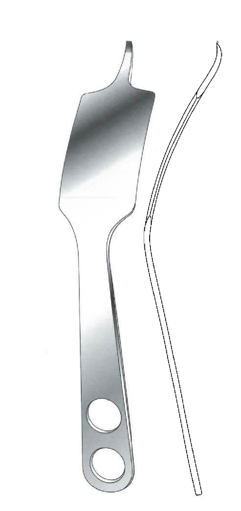 Palanca para hueso Hohmann premium, ancho = 43 mm