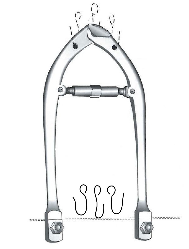 Estribo de extensión Kirschner premium - tamaño = 27 x 16 cm