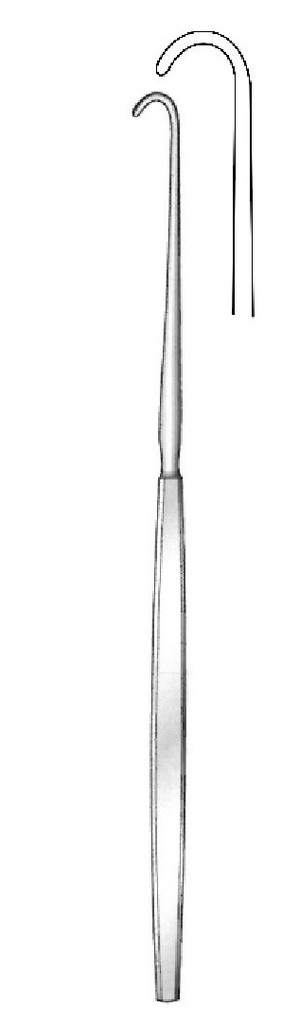 Graham Premium nerve hook, declared - length = 16.5 cm / 6-1 / 2 "