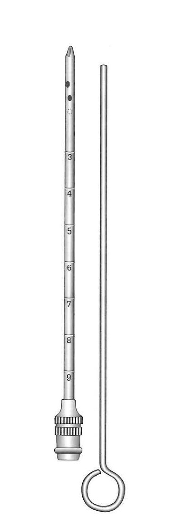 Premium Frazier Aspiration Canula, Silver