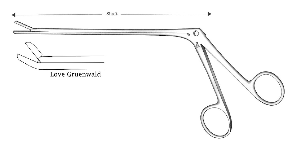 Pinza para laminectomía Love-Gruenwald premium, hacia arriba - longitud = 12 cm