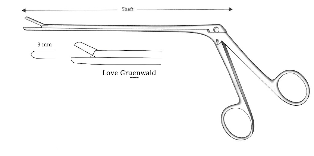 Premium Love-Gruenwald Laminectomy Forceps, straight - length = 15 cm