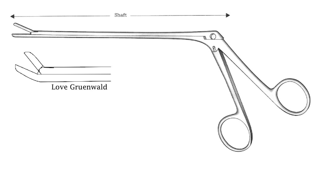 Pinza para laminectomía Love-Gruenwald premium, hacia arriba - longitud = 18 cm