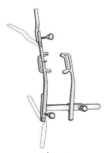 [IU-06253P] Eye spring retractor Premium wrinkle - length = 7 cm / 2-3 / 4 ", left