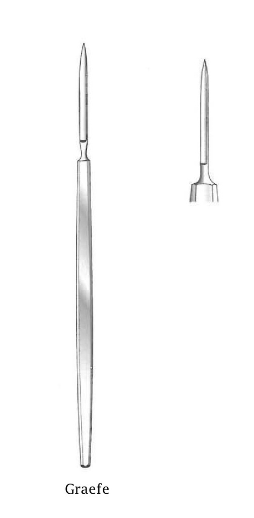 Bisturí para cataratas de Graefe premium, figura 0