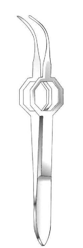 Pinza para iris Foerster premium, curva