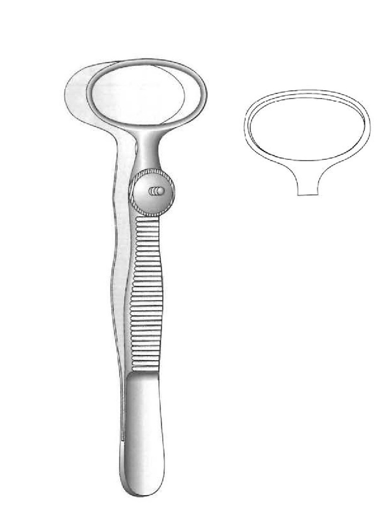 Pinza para chalazión Desmarres premium, pequeño - longitud = 9 cm / 3-1/2"